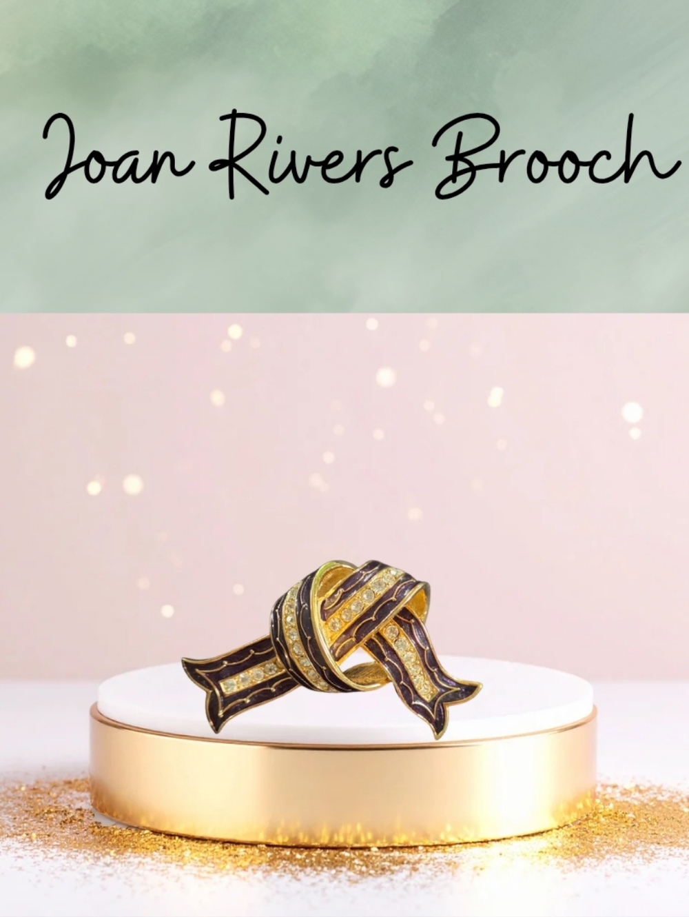 Joan Rivers Gold Tone Ribbon Knot Brooch